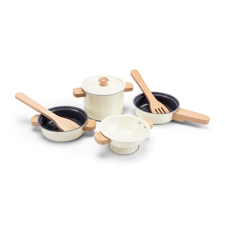 Metal pan set - off white